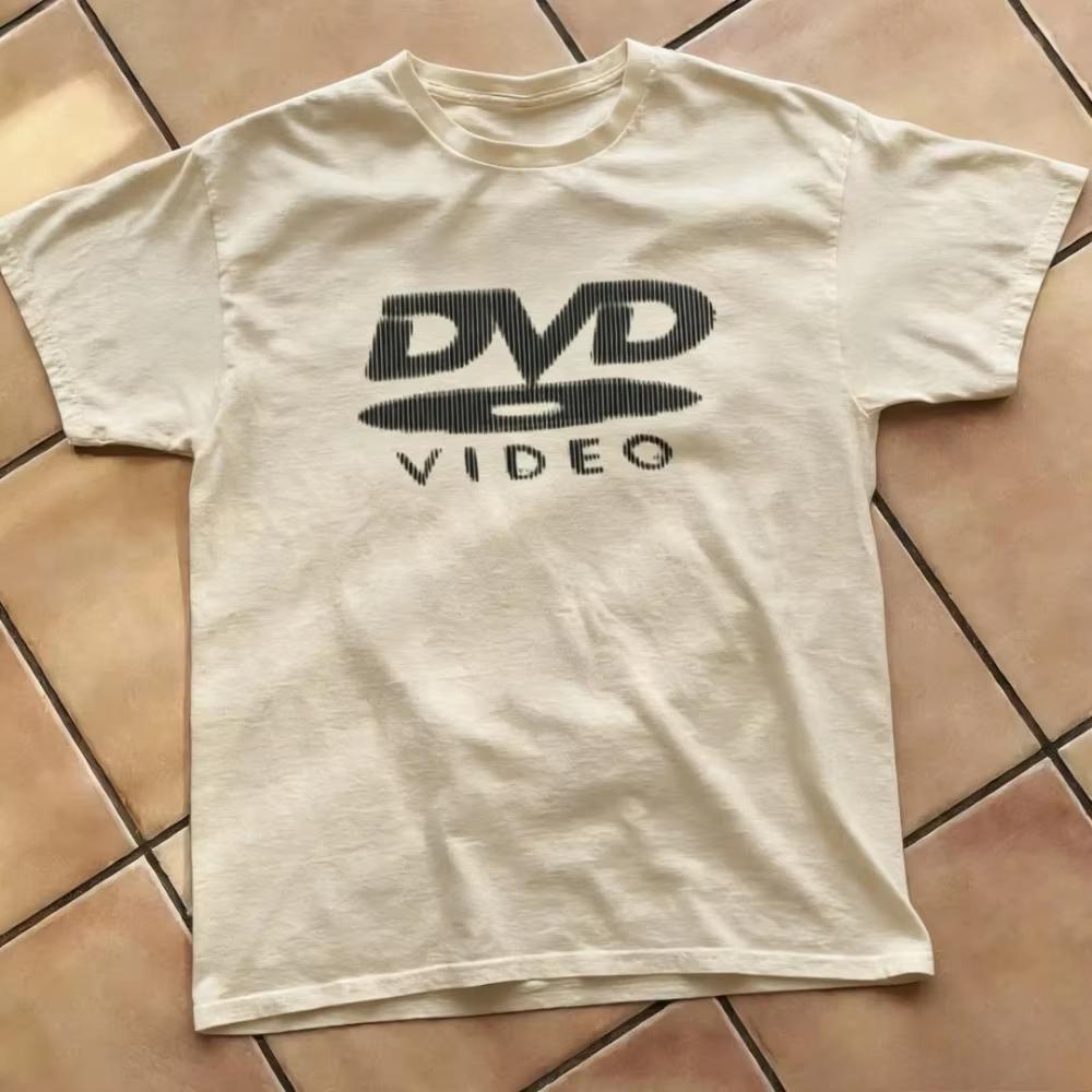 Funny Retro Graphic DVD VIDEO Logo Print TShirt Unisexs Clothing Women Casual Streetwear Style Top 2026 Summer New T Shirt