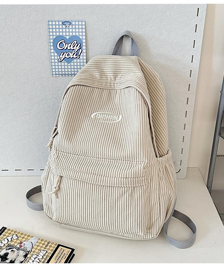 

Backpack New Fashion Student School Bag Simple Junior High School Student College Student Backpack серый