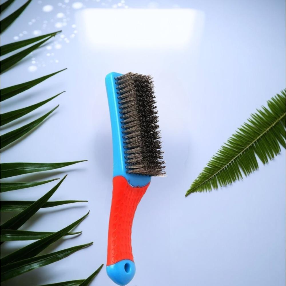 Stainless Steel Wire Brush for Removing Rust Welding Slag Dirt Paint Comfortable Plastic Handle Cleaning Tool