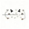 Coco Style Pearl Chain Shoe Decoration Set with Removable Flower Buckles