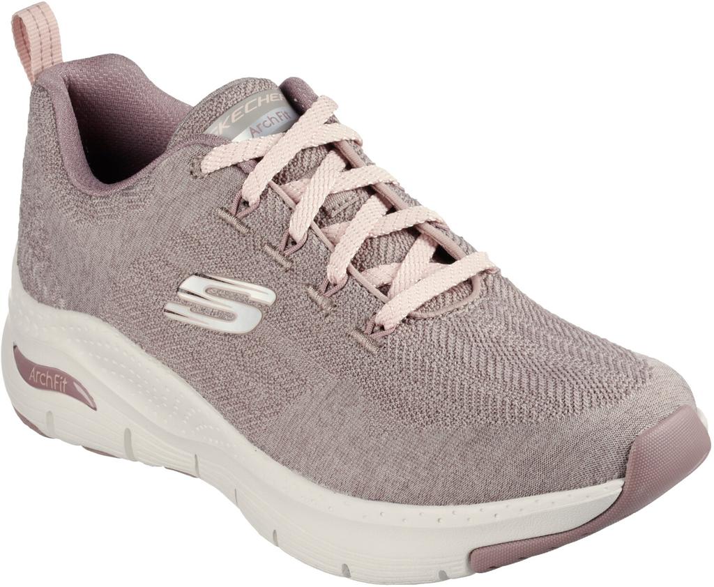 Кроссовки Skechers Arch Fit - Comfy Wave темно-таупового цвета из трикотажа с отделкой