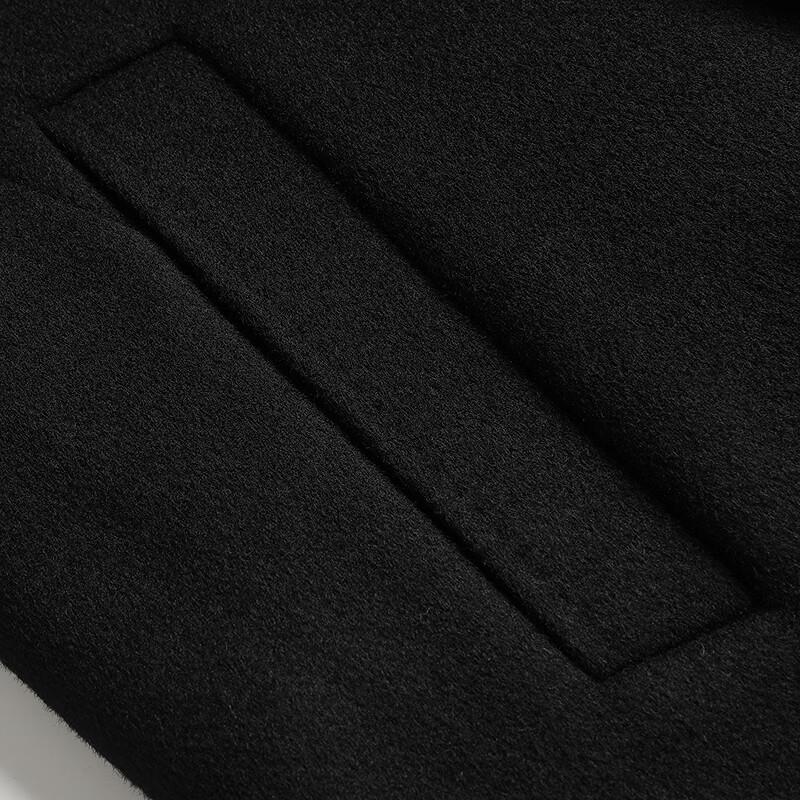 FAPAI Men's Reversible Wool Blend Mid-Length Overcoat