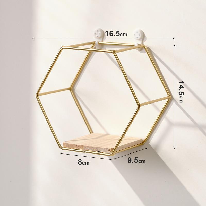 Ironwork Storage Rack Wall-mounted Living Room Wall OrnamentsFigurine Storage Rack Room Wall Decoration and Wall Ornaments