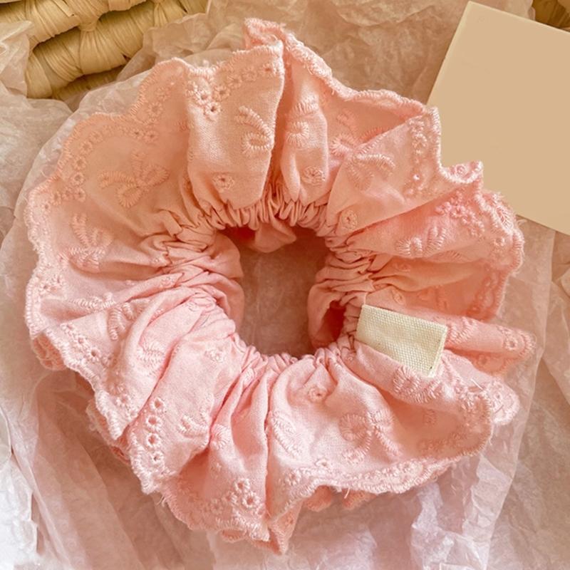 Elegant Hair Scrunchies for Women Large Double Layer Elastic Hair Scrunchy