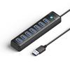 Hubb fördelare PW7U-U3 7x USB-A USB-C 5V 3A 1m - svart
