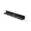 Yamazaki Jitsugyo 4859 Magnetic Bathroom Rack Long Black Approx. W60XD8.5XH8cm Tower Bathroom Storage with Drainage Holes and Hooks