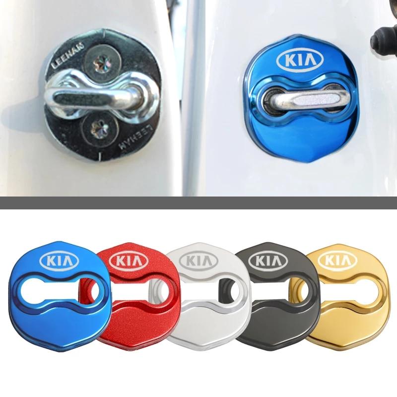 4PCS Car Door Lock Cover Logo Protection Stickers For KIA K3 K5 KX3 KX5 KX7 Sportage R Forte Carens Stinger Sorento Accessories YO7