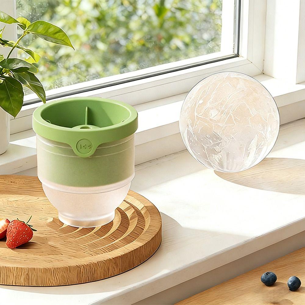 Mini Reusable Ice Ball Mold Spherical Silicone Ice Bucket With Lid Ice Cube Mold For DIY Ice Cream