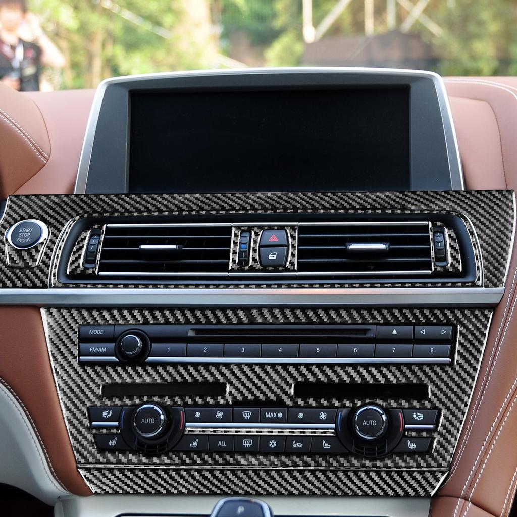 Nálepky z uhlíkových vlákien na ovládanie klimatizácie klimatizácie pre BMW radu 6 M6 F12 F13 F06 2011-2018 M