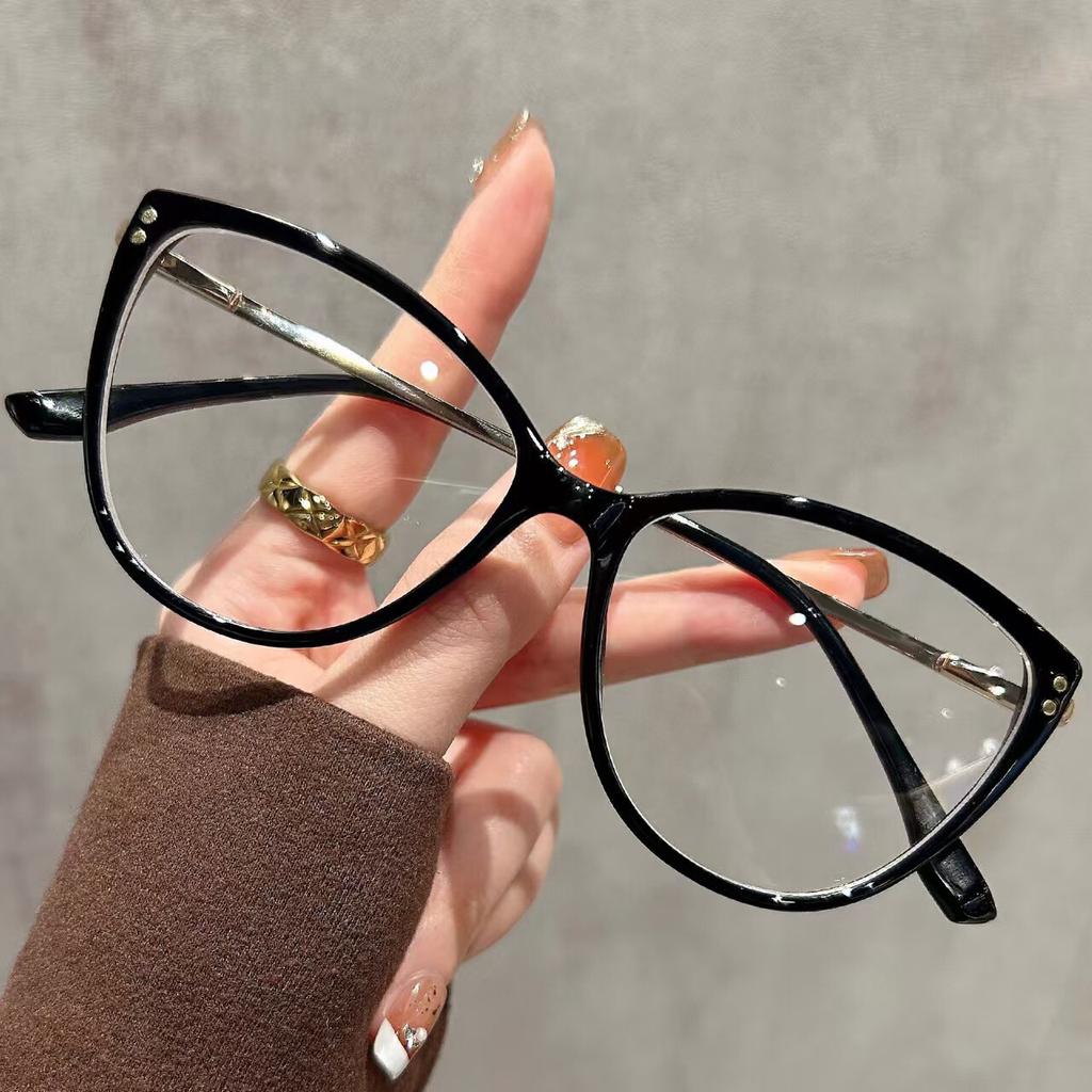 Anti Blue Light Retro Cat Eye Reading Glasses Luxury Optical Computer Eyewear Trendy Leoaprd Design Prescription Eyeglasses