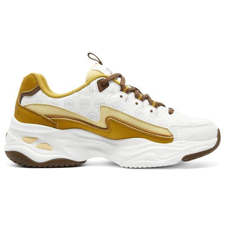 Skechers DLites 4.0 Siateczka Skóra Modne Wygodne Uniwersalne Niskie Buty Taty Kobiety Trampki Białe Brązowe 800004-NAT