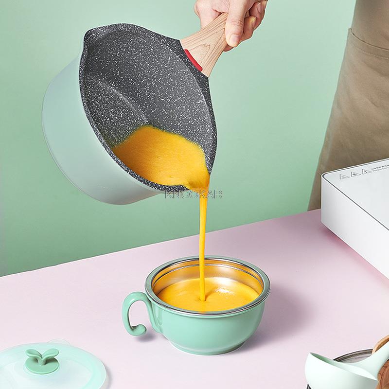 Baby Complementary Food Pot Decocting Integrated Pot Small Milk Pot Maifan Stone Milk Pot Non Stick Pot Frying Pot Steaming Pot