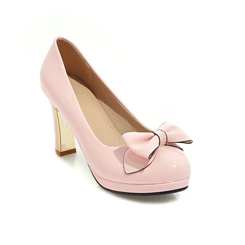 

Жіночі туфлі-човники з круглим носком і платформою, товсті високі підбори, неглибокі жіночі модні весільні туфлі, весна-осінь, чорний, бежевий 43 37 рожевий