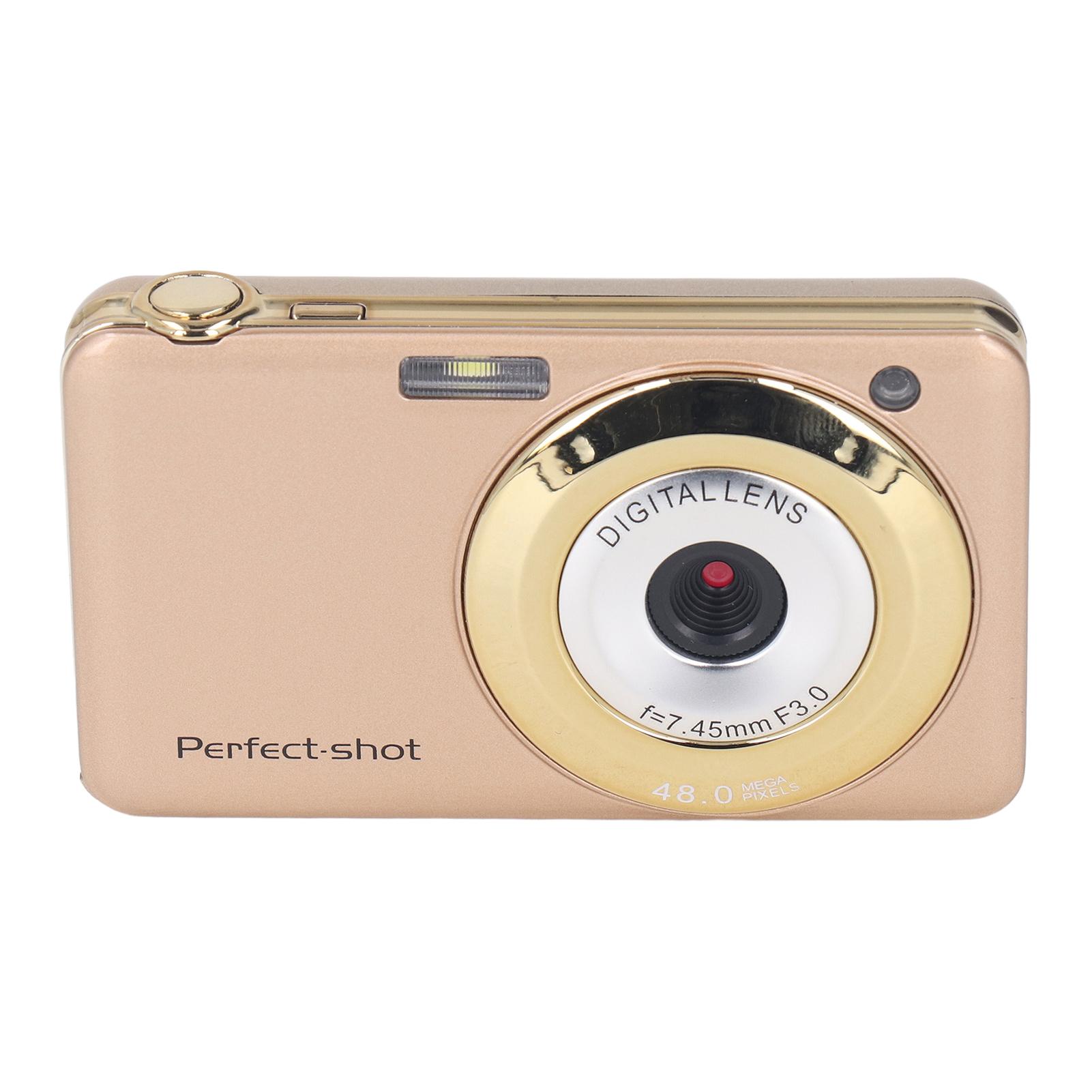 

Digital Camera 2.7in 48MP 8X Digital Zoom USB Anti Shake 750mAh Compact Vlogging Camera for Teens золотий