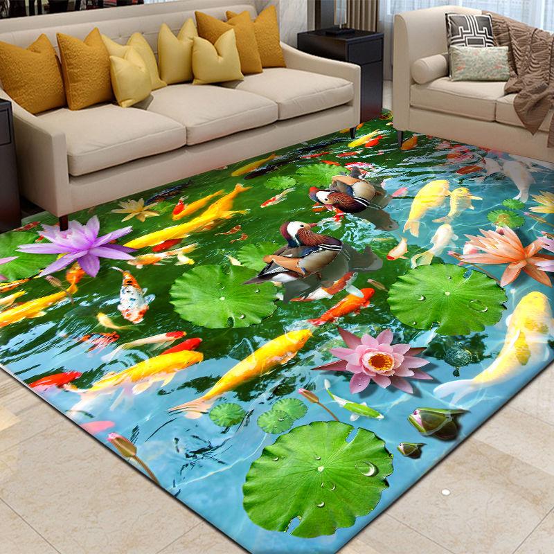 New Chinese Carpet Living Room Chinese Style Household Anti-Skid Bedroom Bedside Study Floor Mat Tea Table Blanket