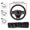 Black Car Steering Wheel Cover Leather Breathable Anti-slip Car Accessories