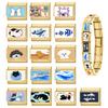 Lovely Animals Series Cat Bear Rabbit Fish Dog Whale Golden Italian Charm Links Fit 9mm Stainless Steel Bracelet DIY Making Gift