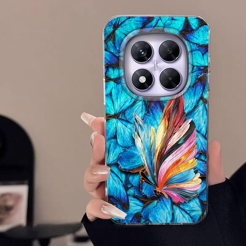 

Чехол для Redmi A5 14C A3 13C Note 13 14S 14 Pro Plus 5G Poco X7 Pro 5G Чехол для телефона Граффити Новый Розовый Любовные Узоры Роскошный Бампер Poco X7 Pro белый