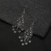 Vintage Hollow Out Droplet Flower Tassels Earrings Zinc Alloy Lightweight Dangle Jewelry for Women