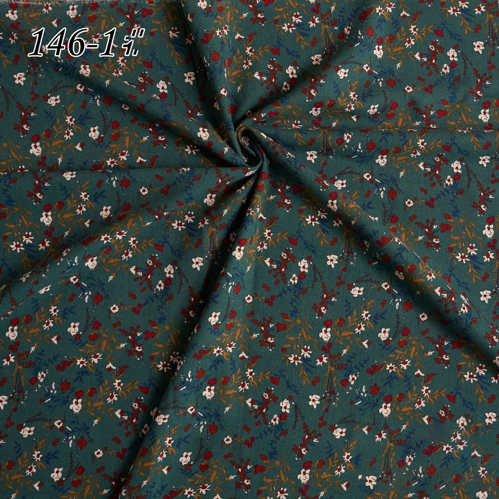145x100cm Cotton Linen Small Floral Printed Fabric For Women's Clothing, Decorative Fabric DIY Handmade Sewing Cloth Fabric