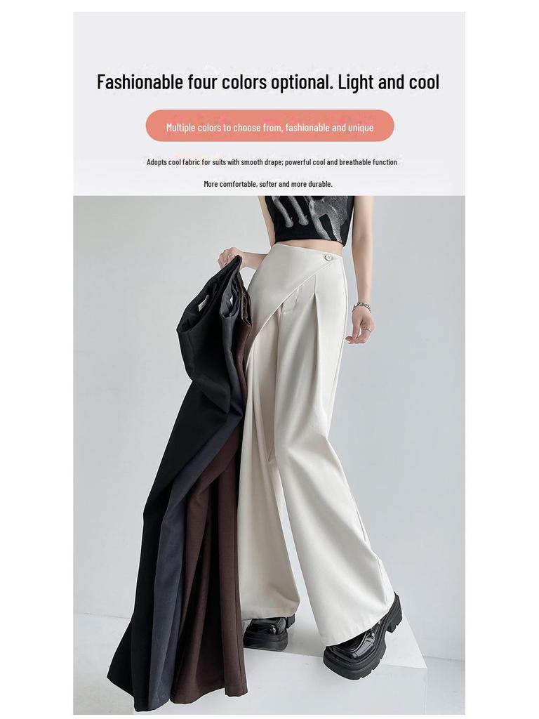 Ensemble deux pièces taille haute à jambes larges pour femmes