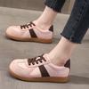 Spring Autumn Genuine Leather Shoes Women Fashion Sneakers Flat Brand Young Ladies Shoes Sweet Soft Pink Yellow
