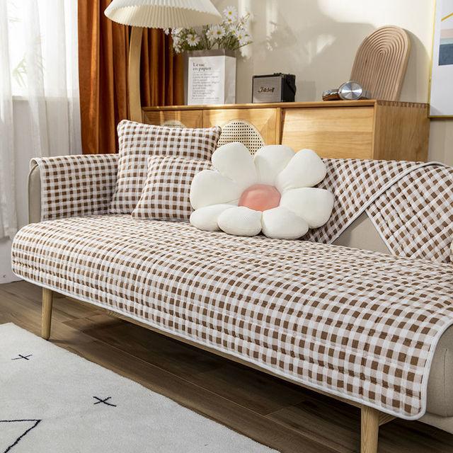 Thick Plush Sofa Cushion Four Seasons Non -Slip Thermal Insulation Sofa Towel Milk Velvet Cushion Universal Sofa Decoration Cover