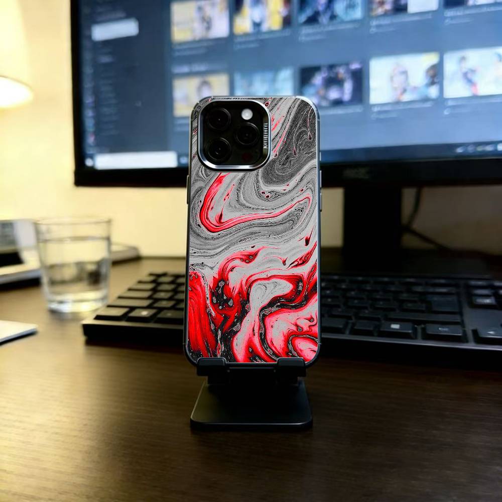 Psychedelic trippy Holographic Phone Case For iPhone 17,16,15,14,13,12,11 Plus,Pro Max,XS,Colorful Silver Black Cover