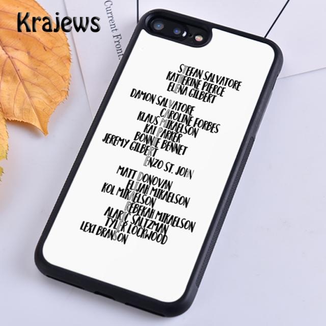 Krajews The Vampire Diaries Quotes Art Soft Phone Case For iPhone 17 Air 16 15 14 Plus 11 12 13 Pro Max Coque Fundas