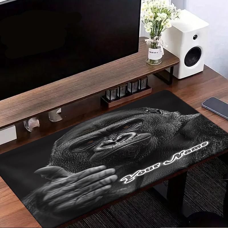 1PC Custom Name Gorilla Power Pose Mouse pad, keyboard and mouse desk pad, for computer notebook  Birthday Gift For Any Room Or Office