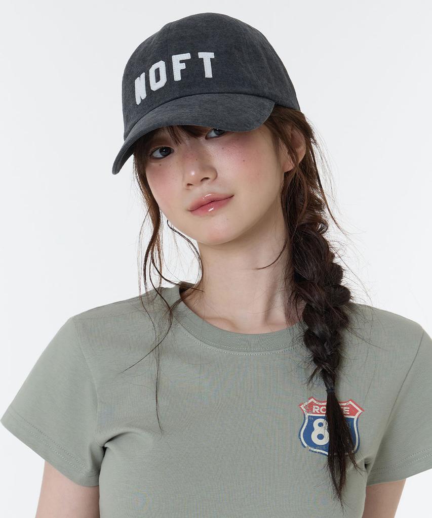 NOT ONLY FOR TODAY Noft Patchwork Ball Cap [Charcoal Gray]