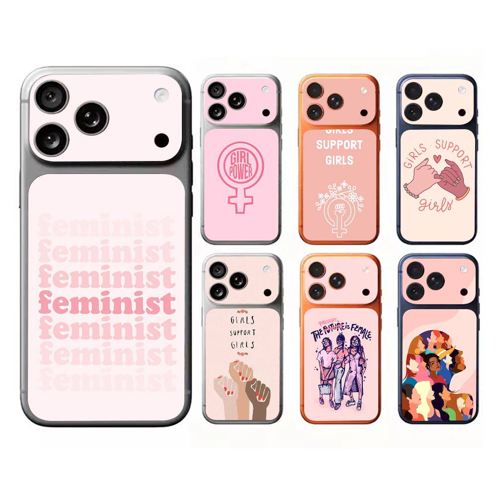 Feminist Feminism Aesthetics Girl Wrap Sticker for iPhone17 pro/17pro max Phone Decal Skin Rear Protector Case Film Full Cover