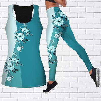 Peach Blossom Print jógaruha női divat edzés leggings Fitness sport alkalmi jóga nadrág