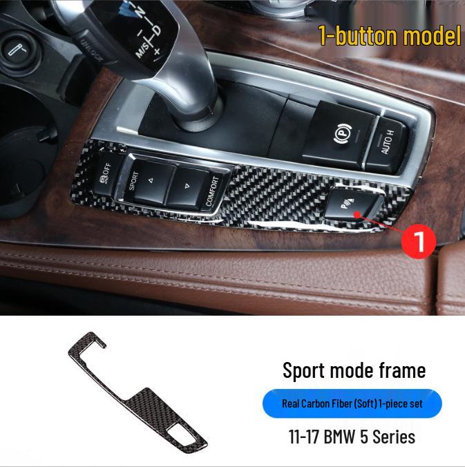 Fits 11-17 BMW 5 Series F10 528 525li: Carbon Fiber Gear Shift Base Frame Interior Modification