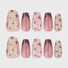 Leopard Print Cat Eye French Red Nail Art Set - Hot Girls' Wearable Nail Pieces
