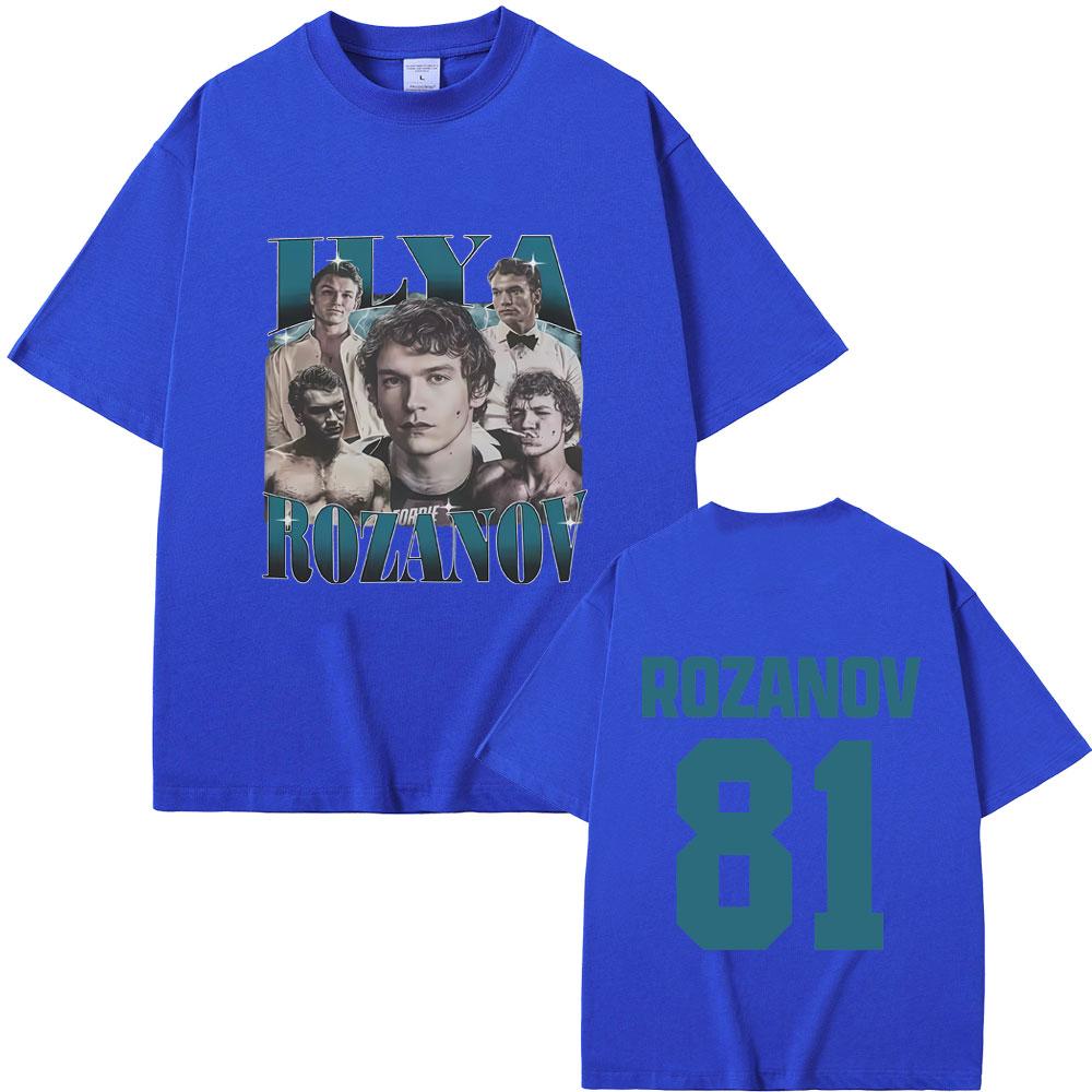 Heated Rivalry Ilya Rozanov Hollanov 81 Graphic Tshirt Men Women Casual Oversized Streetwear Unisex Vintage Short Sleeve Tshirt