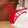 European and American Sexy Thong Women's Lace Sultry Hot Low-rise T Pants Ins Hollow Trend Cross Panties Women 2252