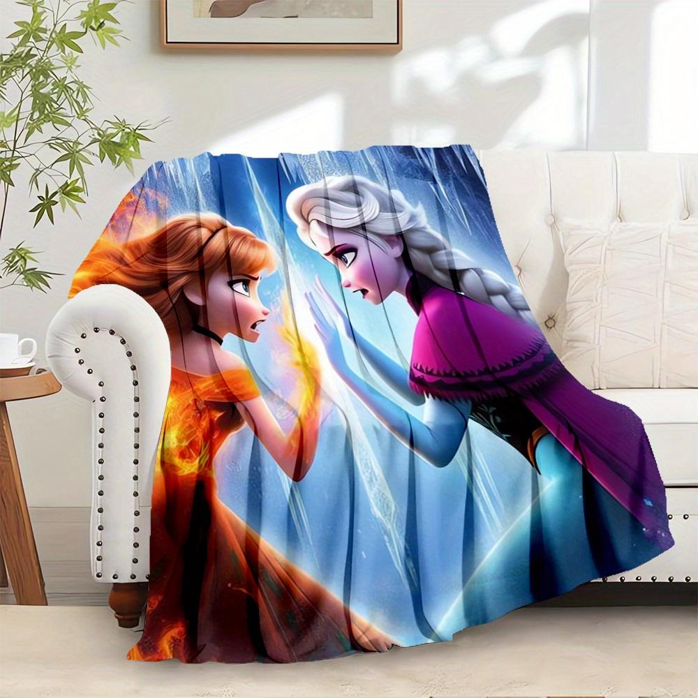 

1pc Flannel Frozen Princess Anna & Elsa Magic Frozen Flame 75x90cm
