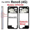 Middle Frame Housing For OPPO Reno5 Reno 5 4G CPH2159 Middle Housing Cover Back Cover Battery Door Housing Repair Parts
