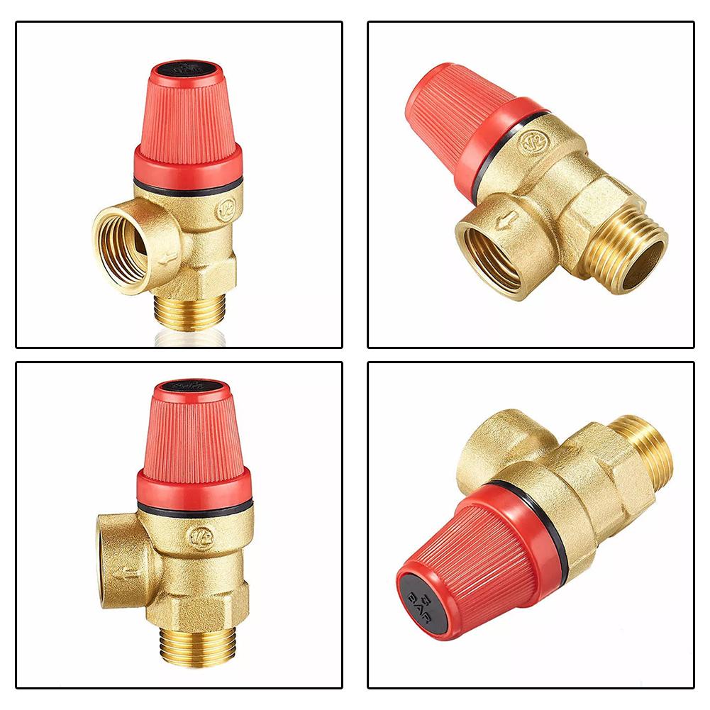 Quick and Easy Installation of Brass Safety Valve Drain Relief Switch for Solar Water Heater Inner & Outer Wire