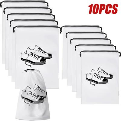 5/10PCS Household Shoe Storage Bag Waterproof Portable Travel Reusable Sealed Frosted Dust-proof Transparent Bag Shoes Organizer