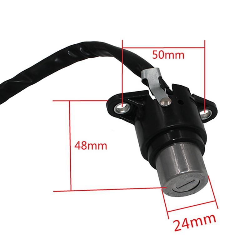 Motorsykkel Tenningslås Nøkkel Drivstofftanklokkdeksel Styrelåser for Honda Lifan Dayang CM125 CBT125 SDH125 Startbrytere