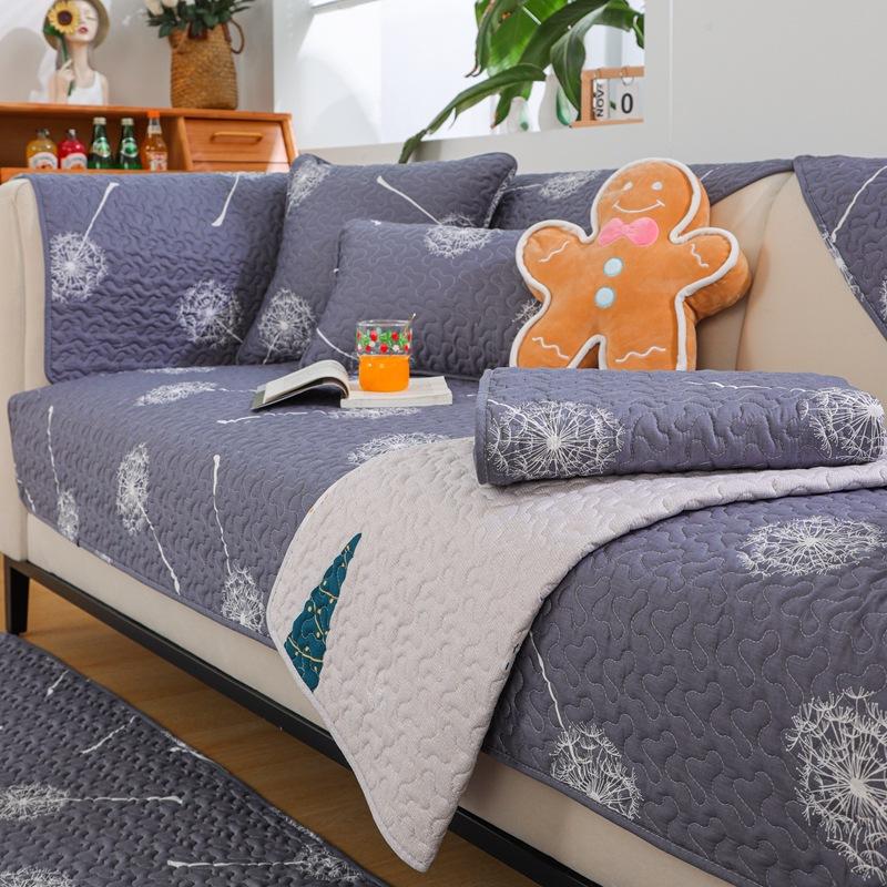 Fabric Cotton Sofa Cushion Modern Simple Pure Cotton Four Seasons Universal Non-Slip Sofa Slipcover Sets