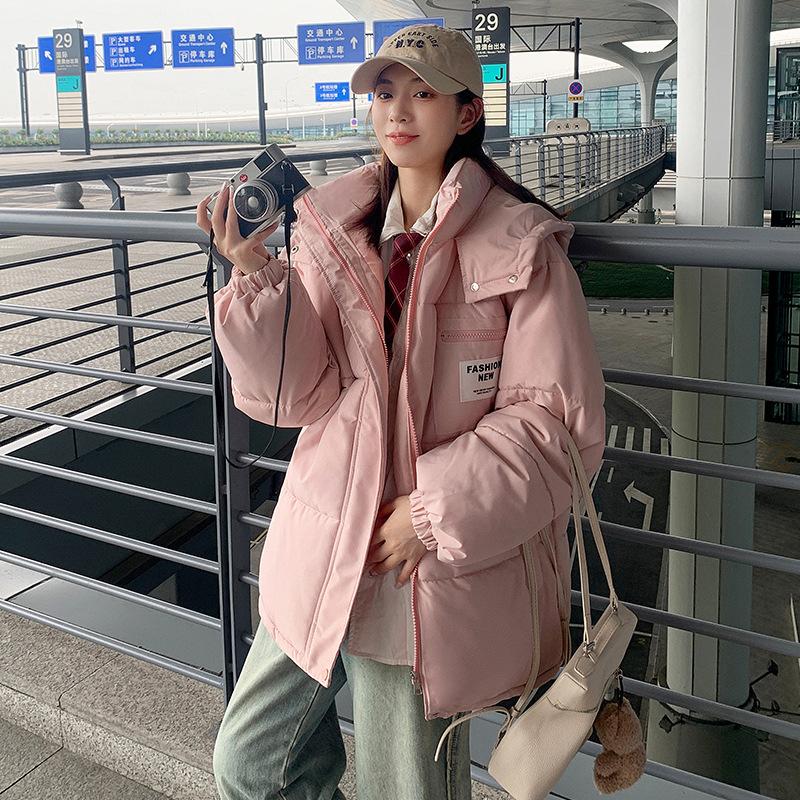 Neue Daunenbaumwolljacke für Damen Kurz Koreanischer Stil Studenten Baumwolljacke Locker Brotjacke Verdickte Winter Baumwolljacke