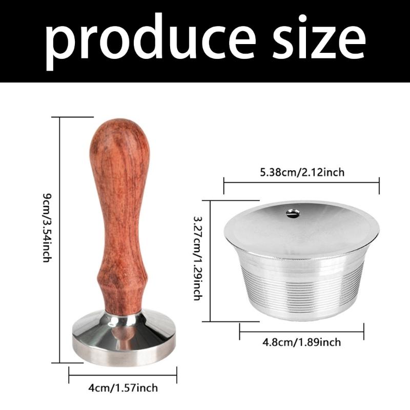 Coffee Pods Cup Stainless Steel Espresso Concentrate Container Coffee Tamper for Espresso Machines Home Office Use