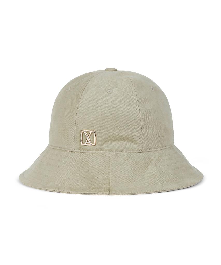 Bajal Va Square Studded 6-Panel Bucket Hat Light Khaki