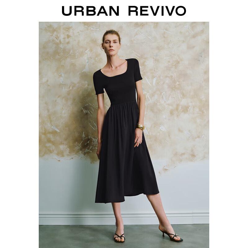 

UR French Patchwork Draping Knit Dress S