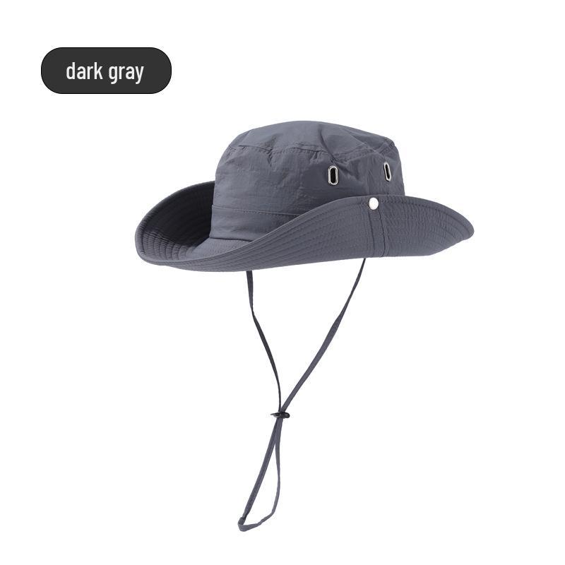 Sports Camping UV Protection Wide Brim Bucket Hat - Foldable, Breathable Sunshade for Travel & Mountaineering
