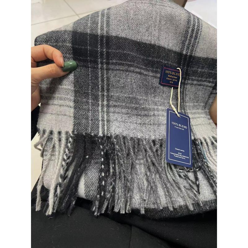 

Австралийский Имитация Кашемира Клетчатый Легкий Роскошный Шарф Унисекс Парный Стиль Осенне-Зимний Теплый Шарф 180*32cm