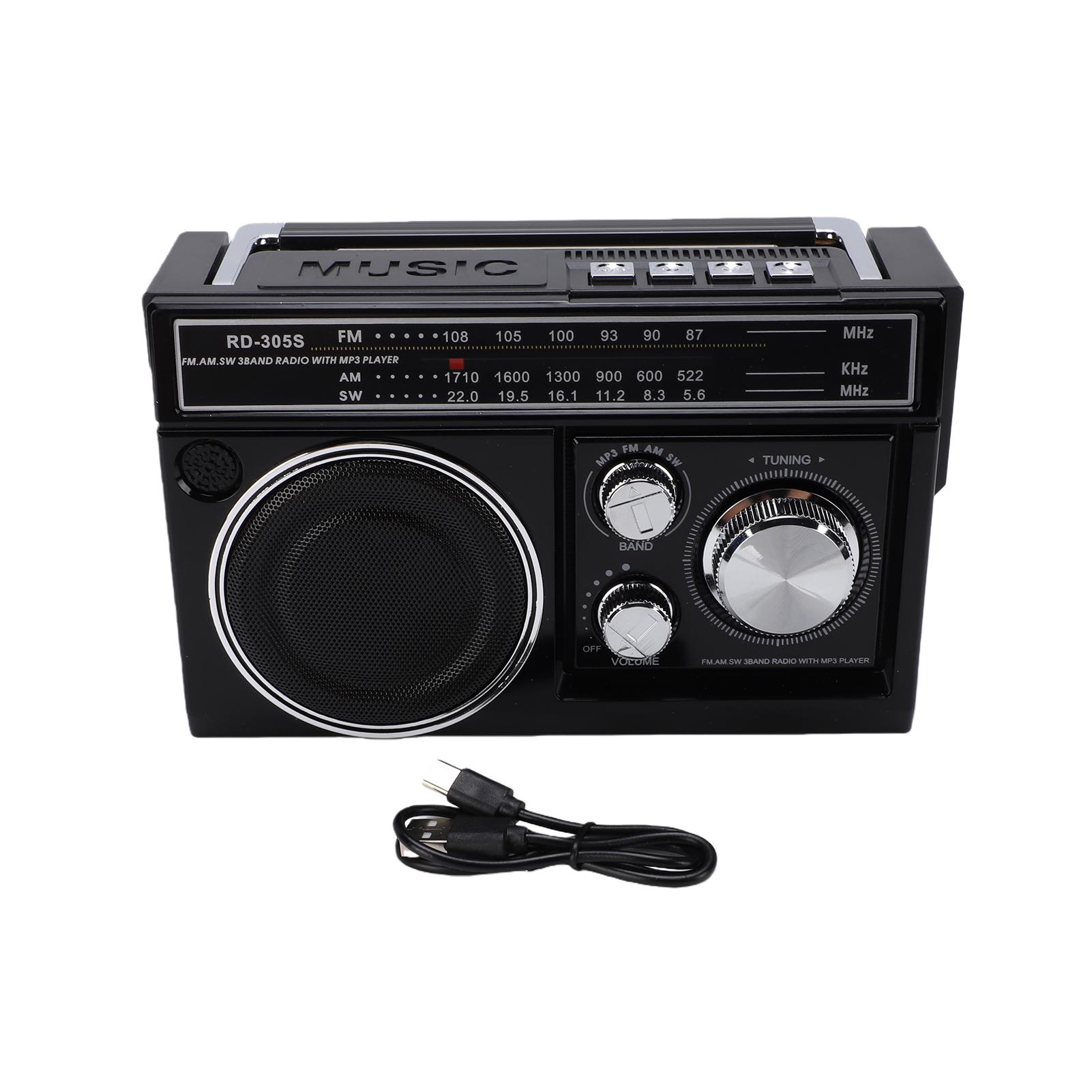 

Portable BT Radio Speaker 5W Stereo Solar Battery USB Power LED Flashlight Emergency FM AM SW Outdoor Radio Black чорний